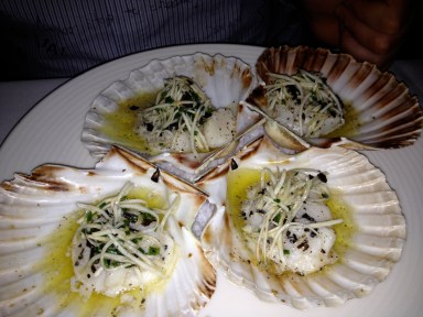 Noix de Saint Jacques rotis