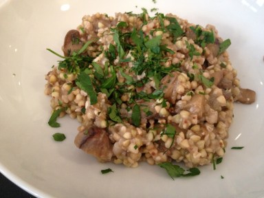 Sarrasin, champignons et marron