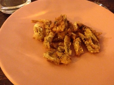 tempura de crevettes grises
