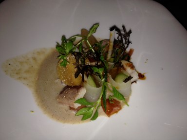 anguille fumée et veau