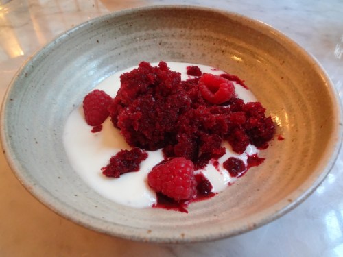 granité cerise et vin rosé