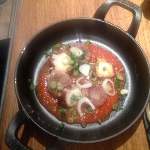 poulpe saucisse tomate 